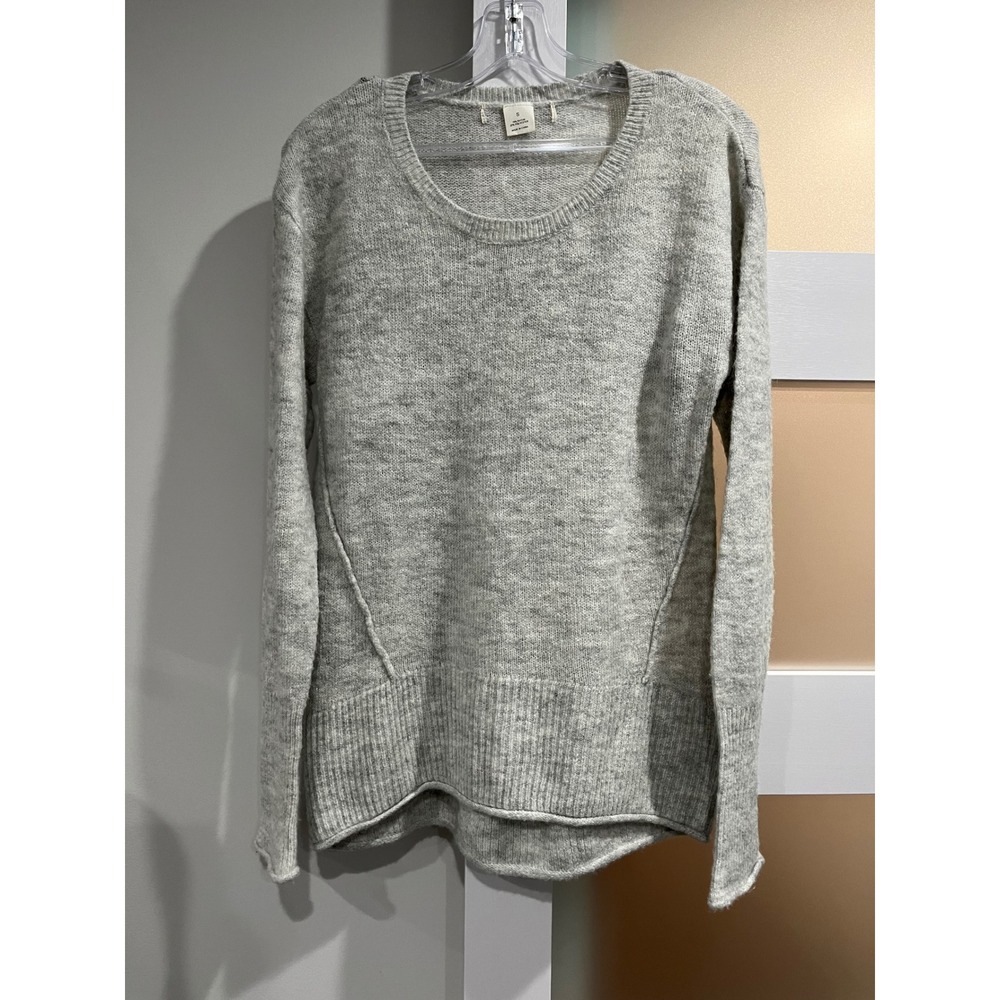 Cozy‎ soft oversized grey Long Sleeve Crew Neck Pullover Sweater Size S